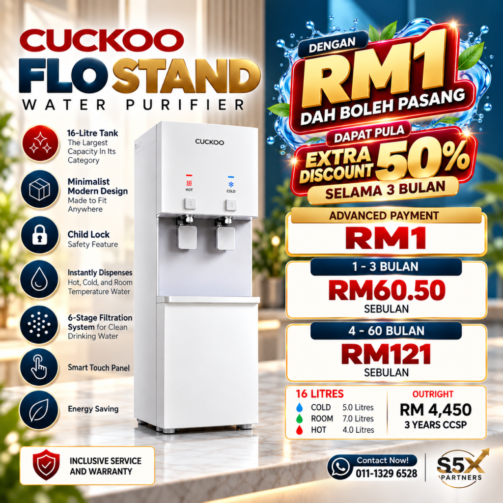 promosi-penapis-air-cuckoo-flo-stand